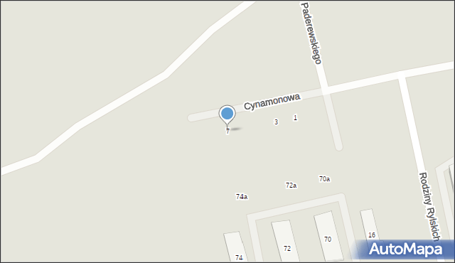 Suwałki, Cynamonowa, 7, mapa Suwałk