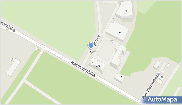 Szczecin, Cyfrowa, 2p, mapa Szczecina