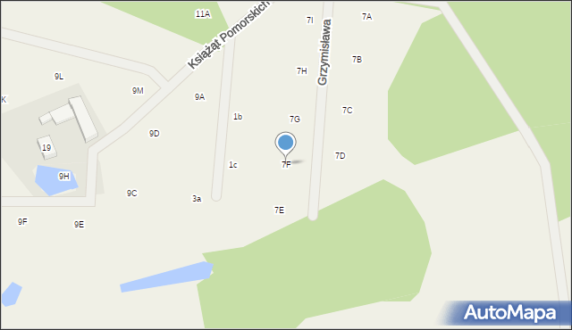 Trzepowo, Cystersów, 7F, mapa Trzepowo