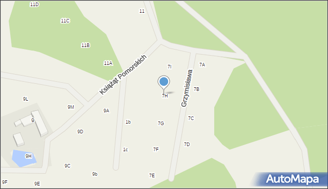 Trzepowo, Cystersów, 7H, mapa Trzepowo