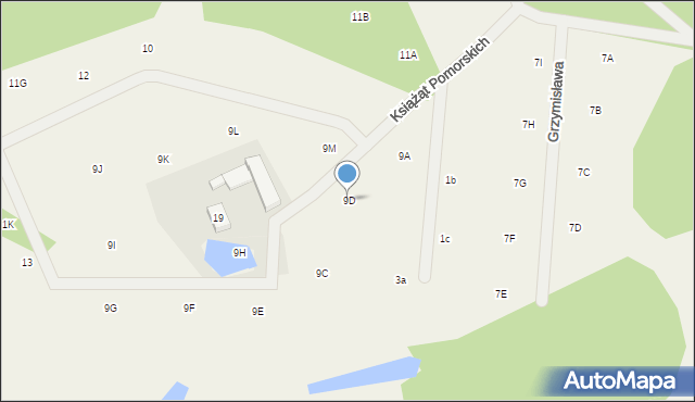 Trzepowo, Cystersów, 9D, mapa Trzepowo