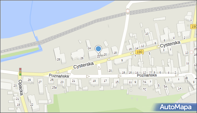 Wągrowiec, Cysterska, 22, mapa Wągrowiec