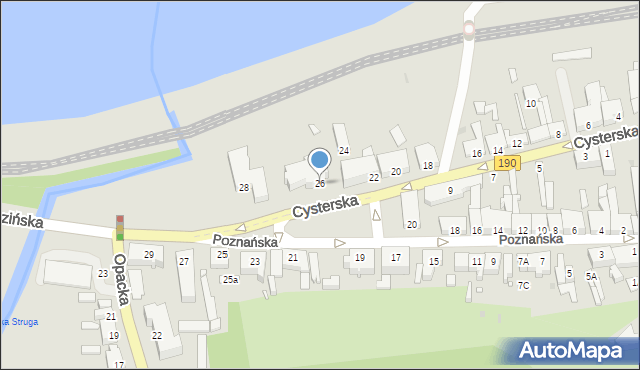 Wągrowiec, Cysterska, 26, mapa Wągrowiec