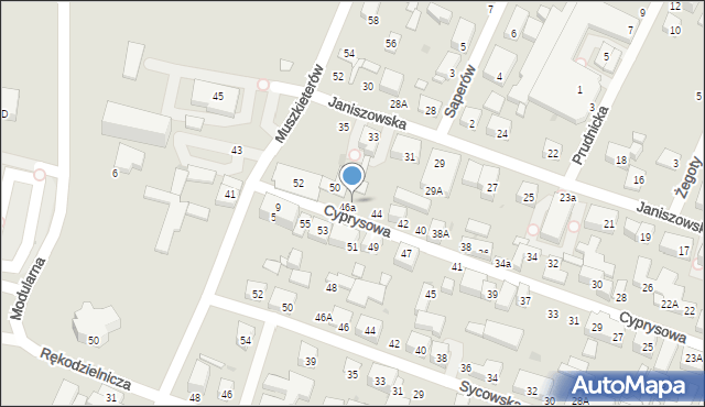 Warszawa, Cyprysowa, 48, mapa Warszawy