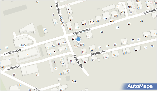 Warszawa, Cylichowska, 12c, mapa Warszawy