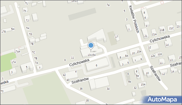 Warszawa, Cylichowska, 13/15, mapa Warszawy
