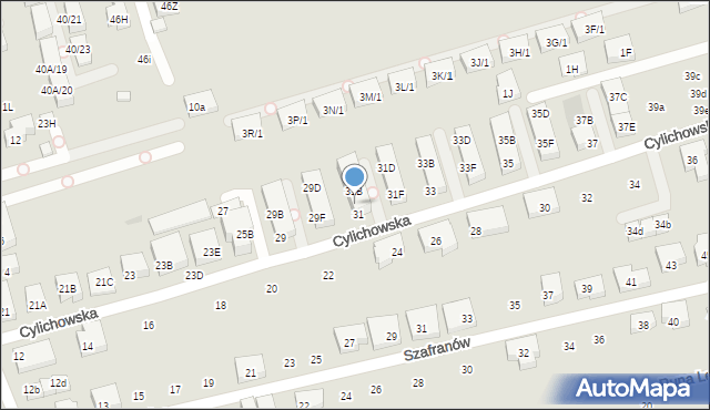 Warszawa, Cylichowska, 31A, mapa Warszawy