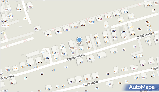 Warszawa, Cylichowska, 31E, mapa Warszawy