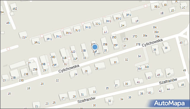 Warszawa, Cylichowska, 33G, mapa Warszawy