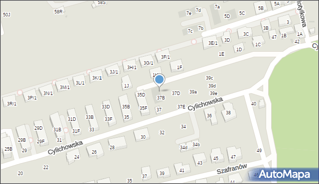 Warszawa, Cylichowska, 37C, mapa Warszawy