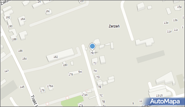 Warszawa, Cylichowska, 7K, mapa Warszawy