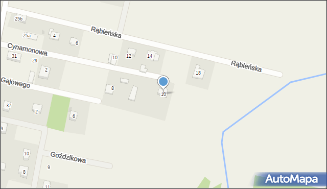Żabia Wola, Cynamonowa, 10, mapa Żabia Wola