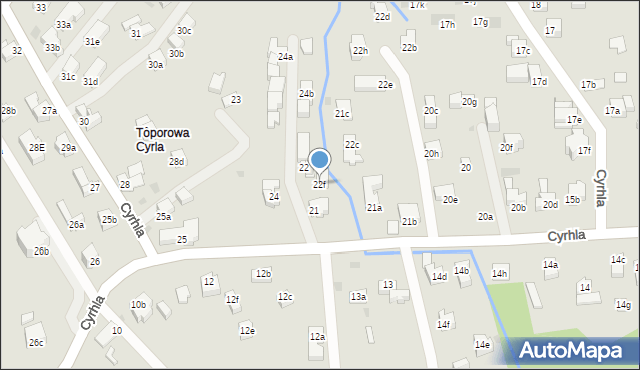 Zakopane, Cyrhla, 22f, mapa Zakopanego