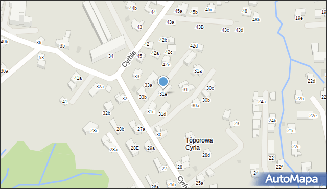 Zakopane, Cyrhla, 31e, mapa Zakopanego