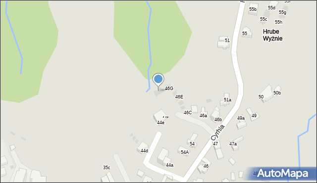 Zakopane, Cyrhla, 46H, mapa Zakopanego
