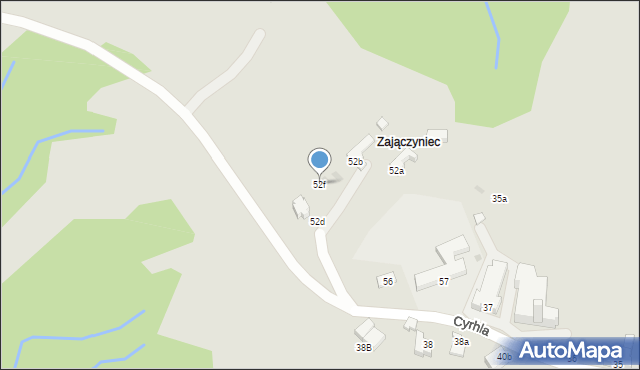 Zakopane, Cyrhla, 52f, mapa Zakopanego