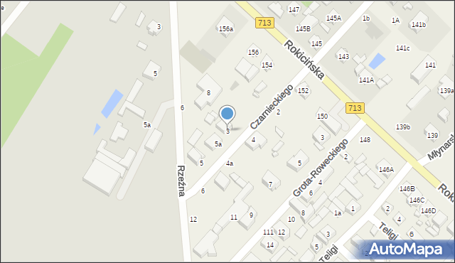 Andrespol, Czarnieckiego Stefana, hetm., 3, mapa Andrespol