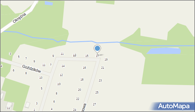 Bartoszówka, Czeremchowa, 17, mapa Bartoszówka