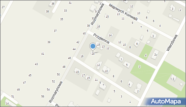 Baszkówka, Czerwonej Jarzębiny, 14, mapa Baszkówka