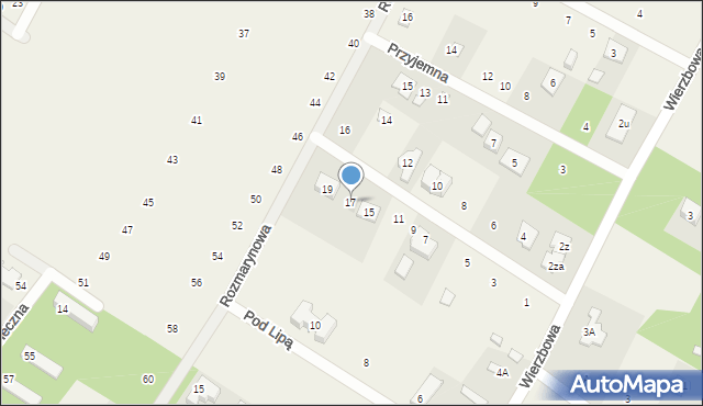 Baszkówka, Czerwonej Jarzębiny, 17, mapa Baszkówka