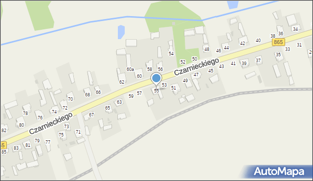 Bełżec, Czarnieckiego Stefana, hetm., 55, mapa Bełżec