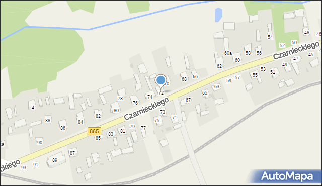 Bełżec, Czarnieckiego Stefana, hetm., 72, mapa Bełżec