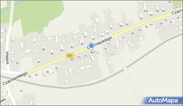 Bełżec, Czarnieckiego Stefana, hetm., 79, mapa Bełżec