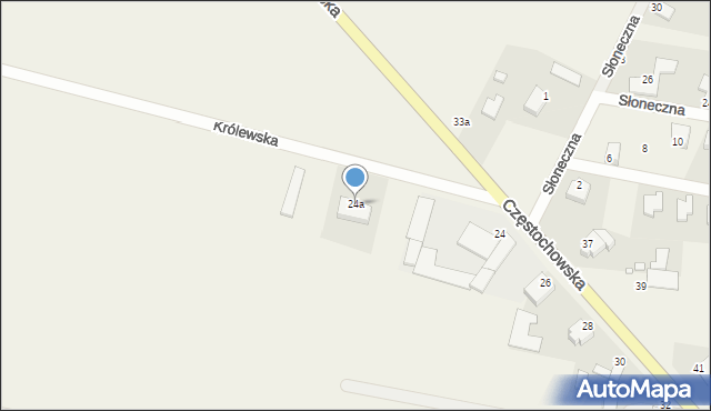 Biała, Częstochowska, 24a, mapa Biała