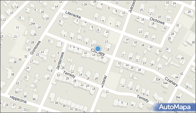 Białe Błota, Czahary, 16, mapa Białe Błota