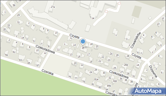 Białe Błota, Czysta, 16, mapa Białe Błota