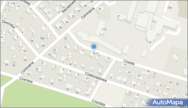 Białe Błota, Czysta, 6, mapa Białe Błota