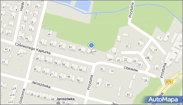 Białystok, Czerwonego Kapturka, 101, mapa Białegostoku