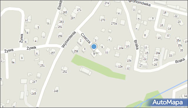 Bielsko-Biała, Czecza Mariana, 6, mapa Bielsko-Białej