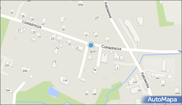 Bielsko-Biała, Czeladnicza, 9, mapa Bielsko-Białej