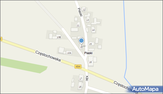 Bodzanowice, Częstochowska, 10, mapa Bodzanowice