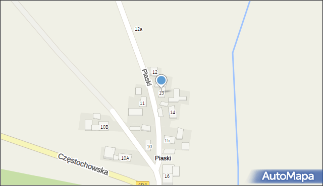 Bodzanowice, Częstochowska, 13, mapa Bodzanowice