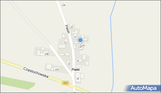 Bodzanowice, Częstochowska, 14, mapa Bodzanowice