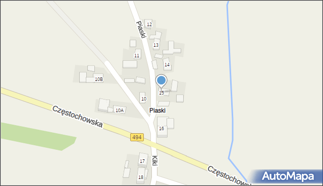 Bodzanowice, Częstochowska, 15, mapa Bodzanowice