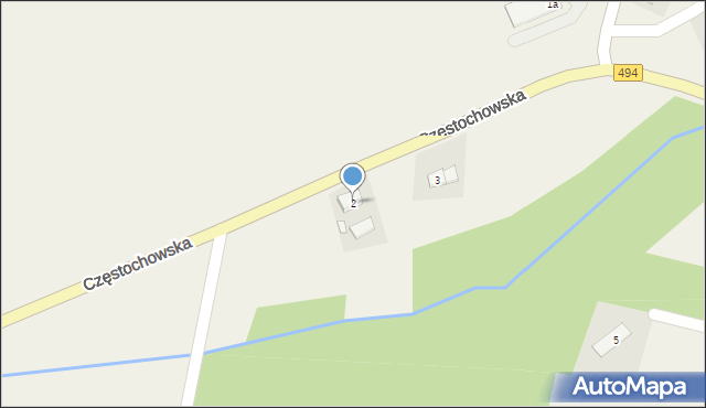 Bodzanowice, Częstochowska, 2, mapa Bodzanowice