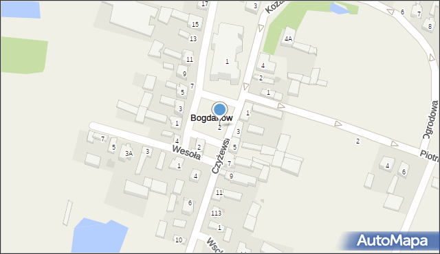 Bogdanów, Czyżewskiego Ludwika, gen., 2, mapa Bogdanów