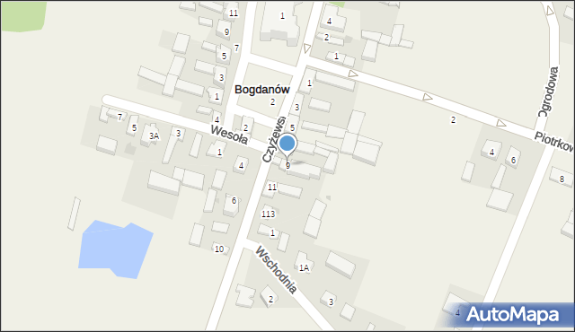 Bogdanów, Czyżewskiego Ludwika, gen., 9, mapa Bogdanów