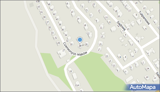 Bolesławiec, Czerwonych Maków, 28, mapa Bolesławca