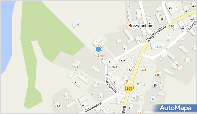 Borzytuchom, Czterdziestolecia, 5b, mapa Borzytuchom