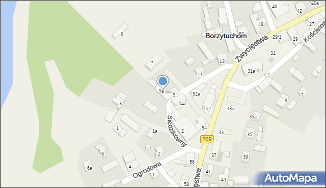 Borzytuchom, Czterdziestolecia, 5c, mapa Borzytuchom