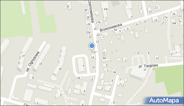 Brzesko, Czarnowiejska, 16, mapa Brzesko