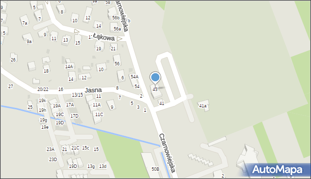 Brzesko, Czarnowiejska, 43, mapa Brzesko