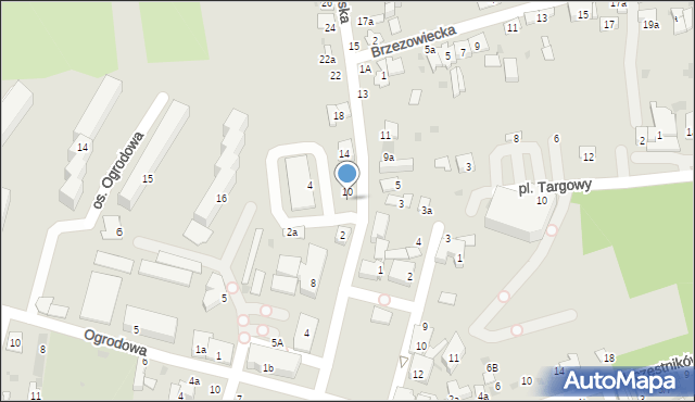 Brzesko, Czarnowiejska, 6, mapa Brzesko