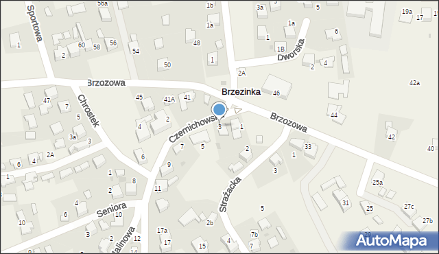 Brzezinka, Czernichowska, 3, mapa Brzezinka