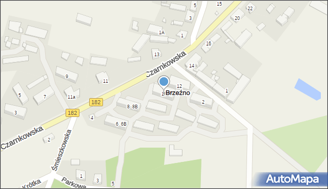 Brzeźno, Czarnkowska, 10, mapa Brzeźno