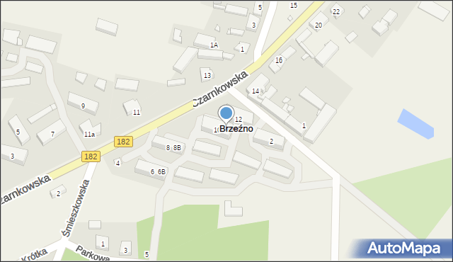 Brzeźno, Czarnkowska, 10B, mapa Brzeźno